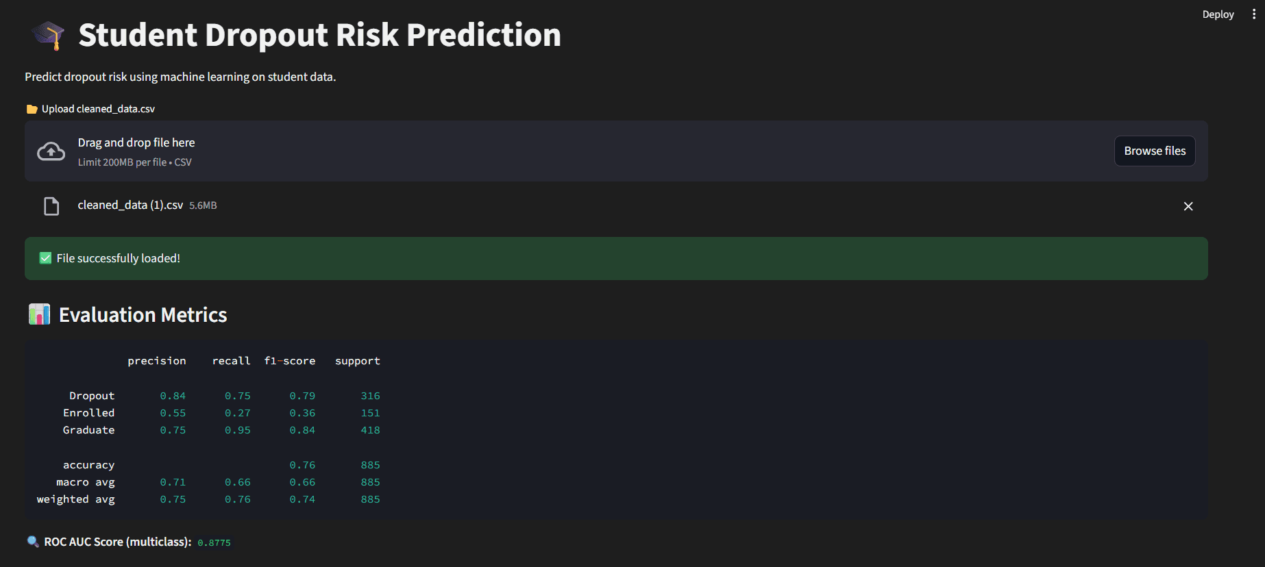 Student Dropout Risk Predictor